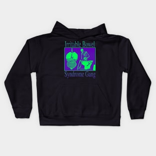 Irritable Bowel Syndrome Gang - 90's 2000's y2k IBS (green and purple) Kids Hoodie